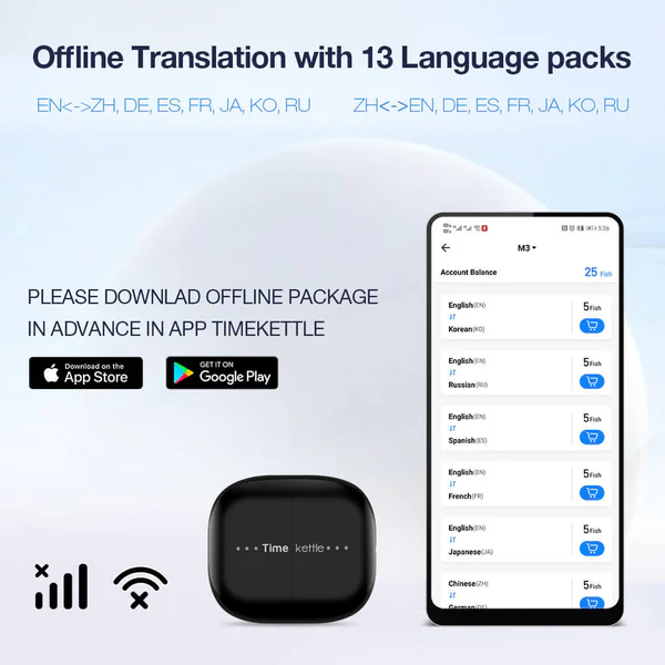 Timekettle M3 Language Translator AI Earbuds